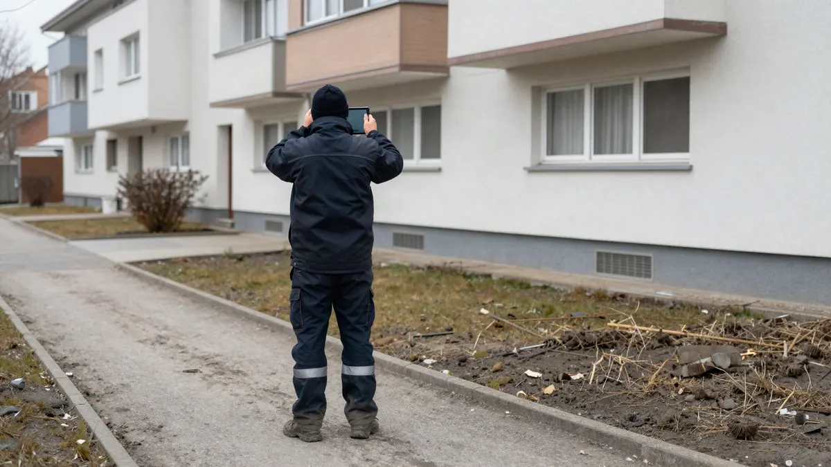 Einsatzdokumentation des Winterdienstes auf einem Tablet