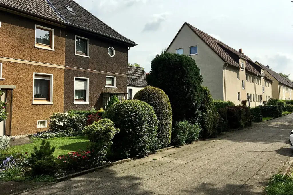 Winterdienst in Essen-Altenessen-Süd: Wohnhäuser am Palmbuschweg