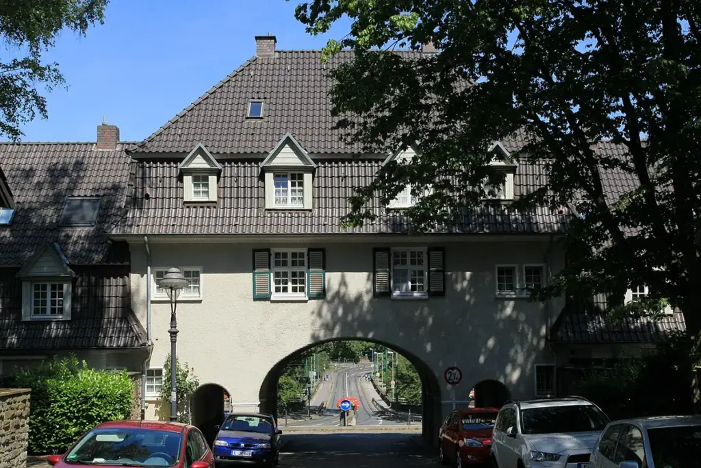 Winterdienst Essen-Margarethenhöhe: Gartenstadt-Häuser im Winter