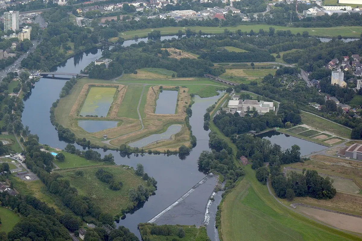Winterdienst in Essen-Überruhr-Hinsel: Luftbild von Überruhr-Hinsel